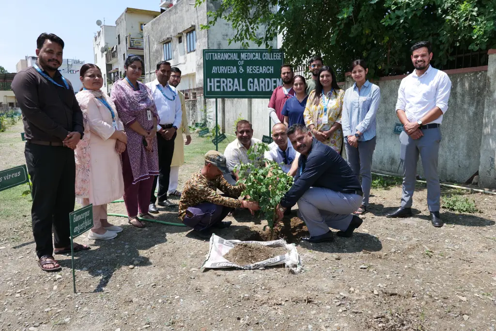 Herbal Plantation Drive Organized at Uttaranchal Medical College of Ayurveda & Research on World Environment Day